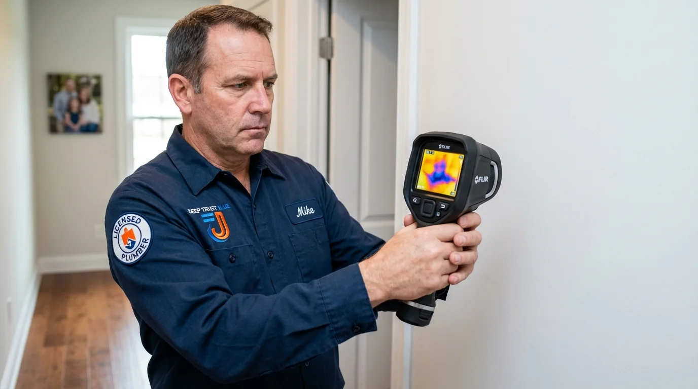 Thermal imaging leak detection by Johns Plumbing LLC in Saddle Brook